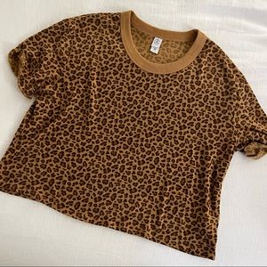 cheetah print tee shirt.